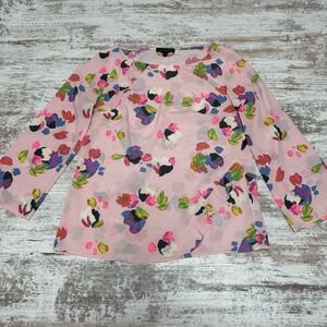Banana Republic Women Pink Floral Blouse Size S‎ Long Sleeve NWOT Feminine